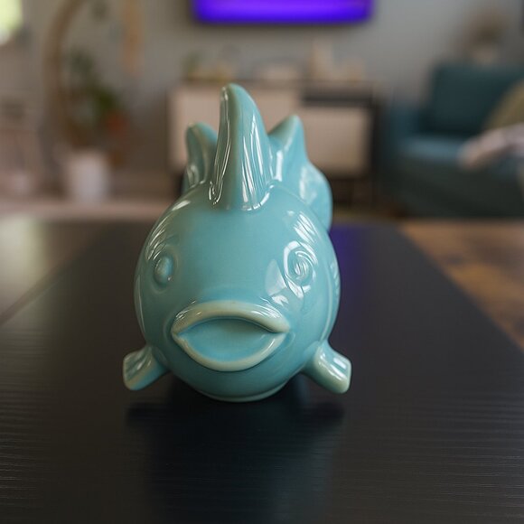 Chic Blue Ceramic Fish Decor – Coastal Home Vibes 🐟 - Picture 11 of 11